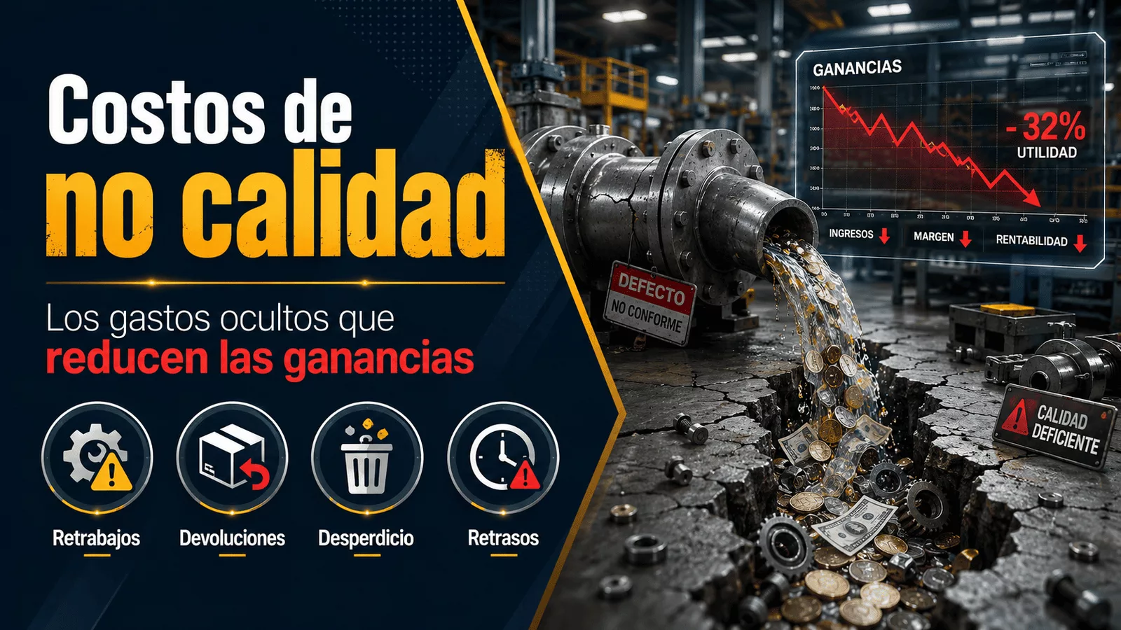 Costos de no calidad y gastos ocultos en una empresa manufacturera