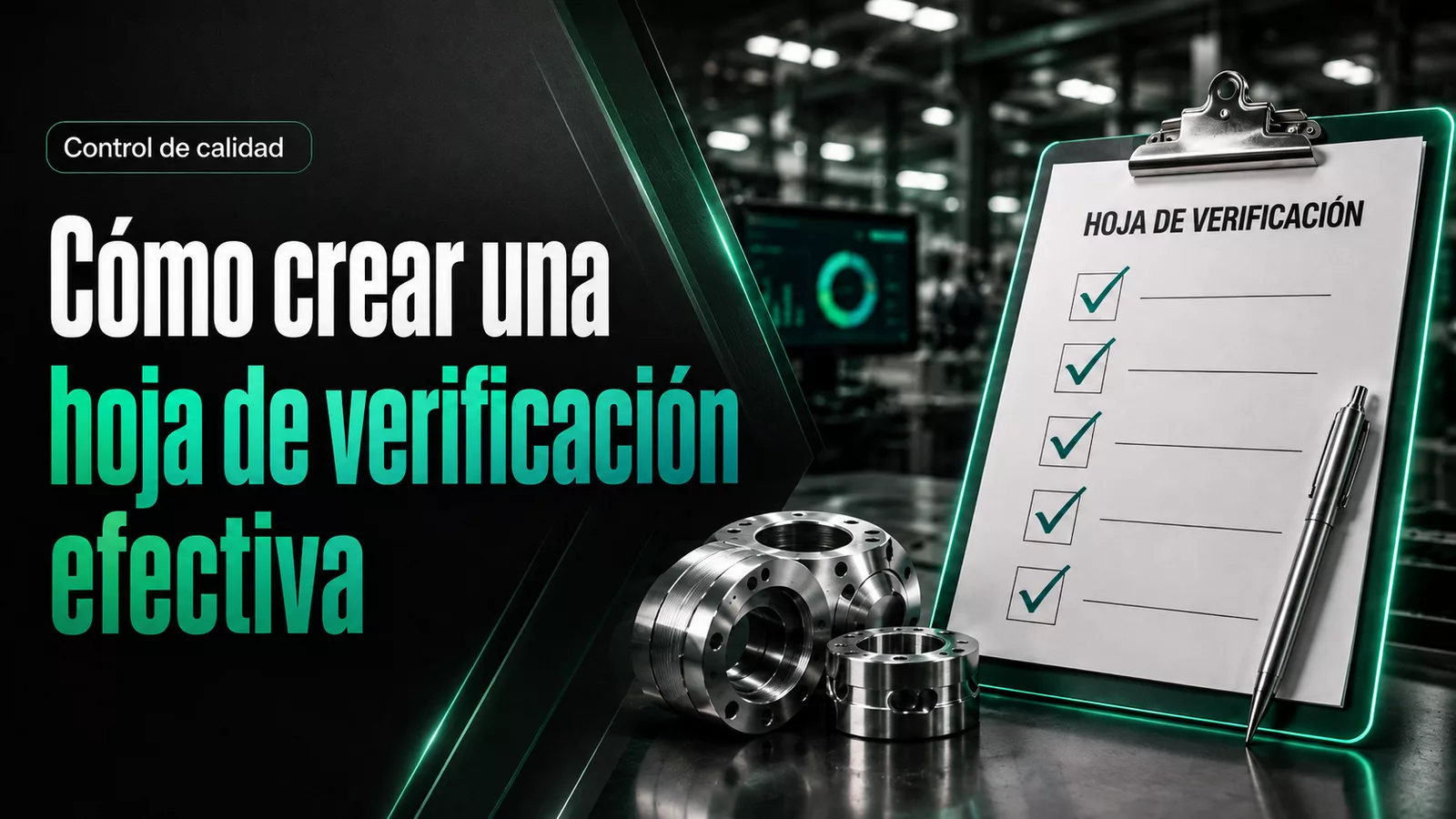 Hoja de verificación con categorías y marcas para registrar la frecuencia de defectos