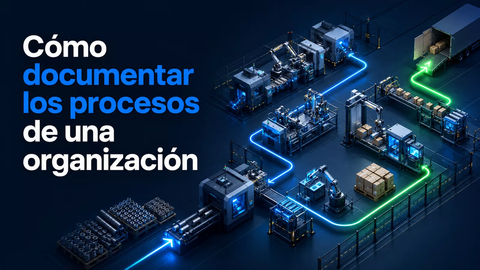 Profesionales documentando procesos mediante un mapa de flujo en una organización industrial