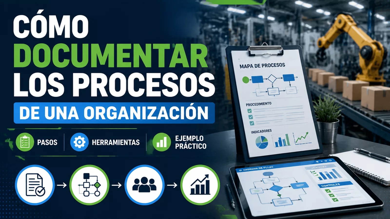 Profesionales analizando la documentación de procesos de una organización